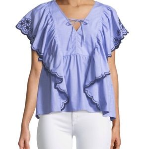 NWT Kate Spade Daisy embroidered top.